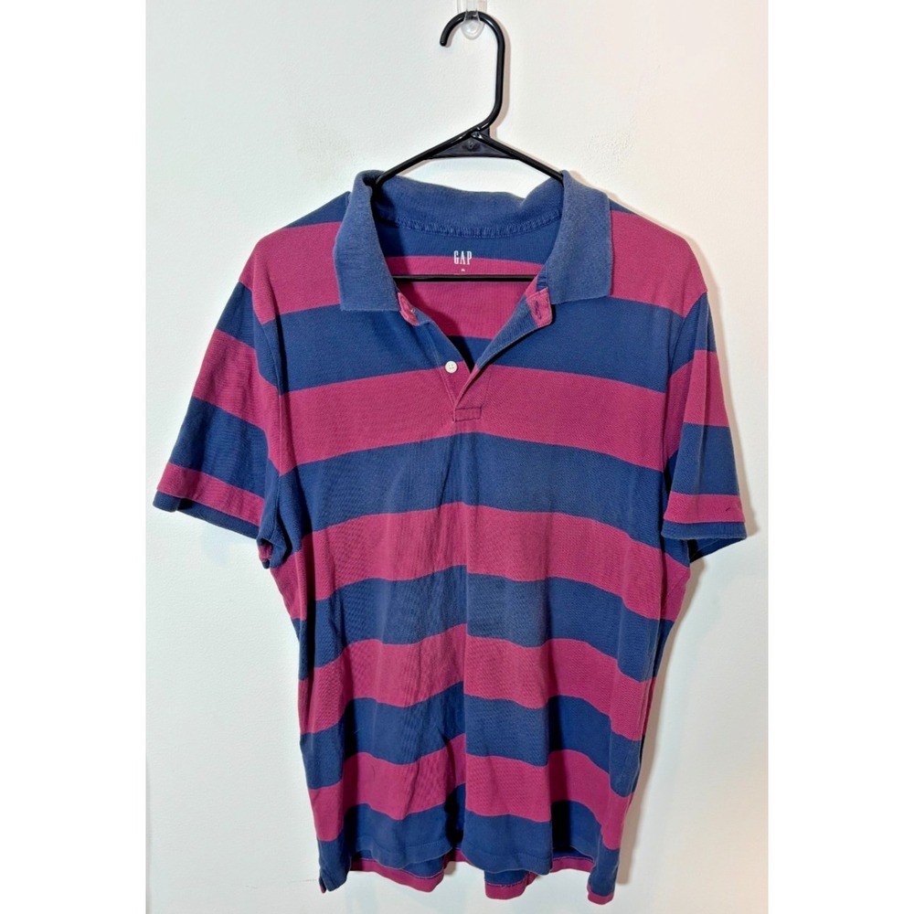 Gap Men's XL Polo Short Sleeve Striped Cotton